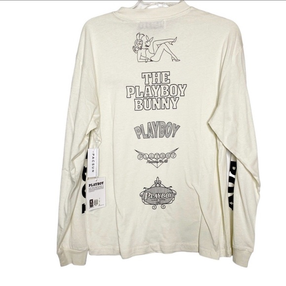 Playboy by Pacsun Long Sleeve Logo T-Shirt
Mens Small Beige White NEW 0043 $30 - Picture 2 of 3